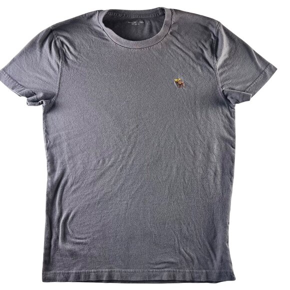 Abercrombie & Fitch Gray Moose Logo Mens T-Shirt Size S - Picture 1 of 6